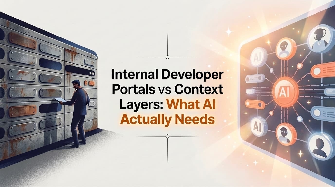 Internal Developer Portals vs Context Layers: What AI Agents Actually Need